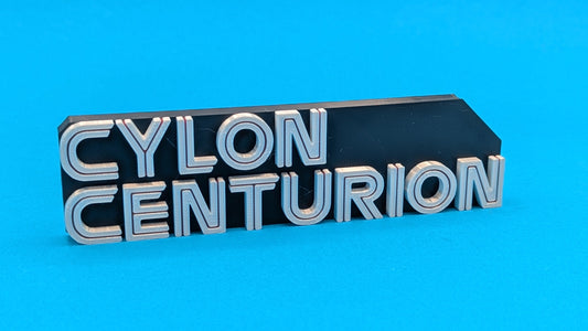 Cylon Centurion - 3D printed logo, desk or wall mounted.