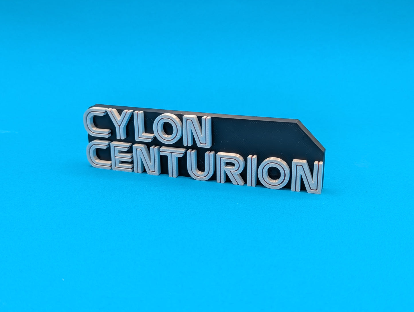Cylon Centurion - 3D printed logo, desk or wall mounted.