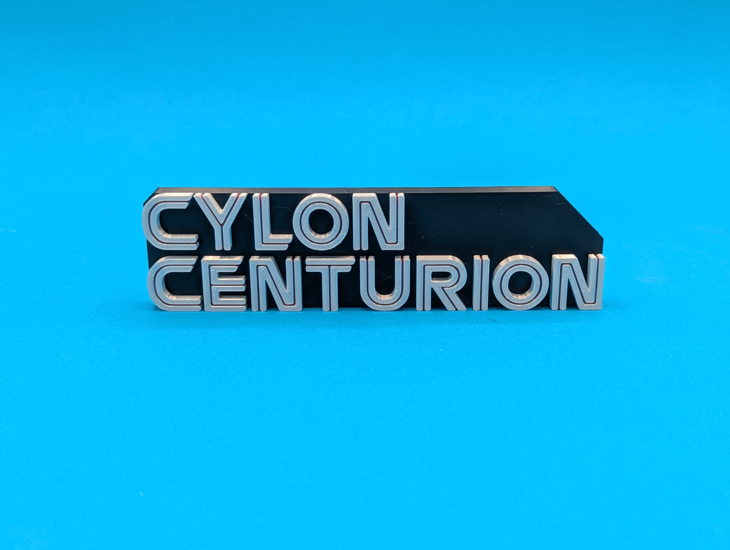 Cylon Centurion - 3D printed logo, desk or wall mounted.