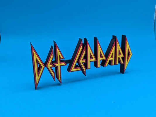 Def Leppard - 3D printed logo, desk or wall mounted.