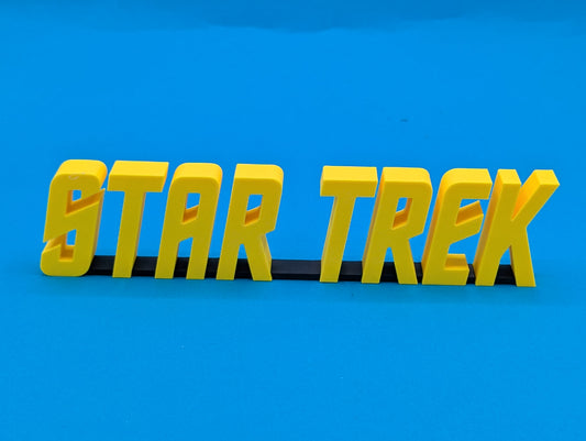 Star Trek (TOS) - 3D printed logo, desk or wall mounted.