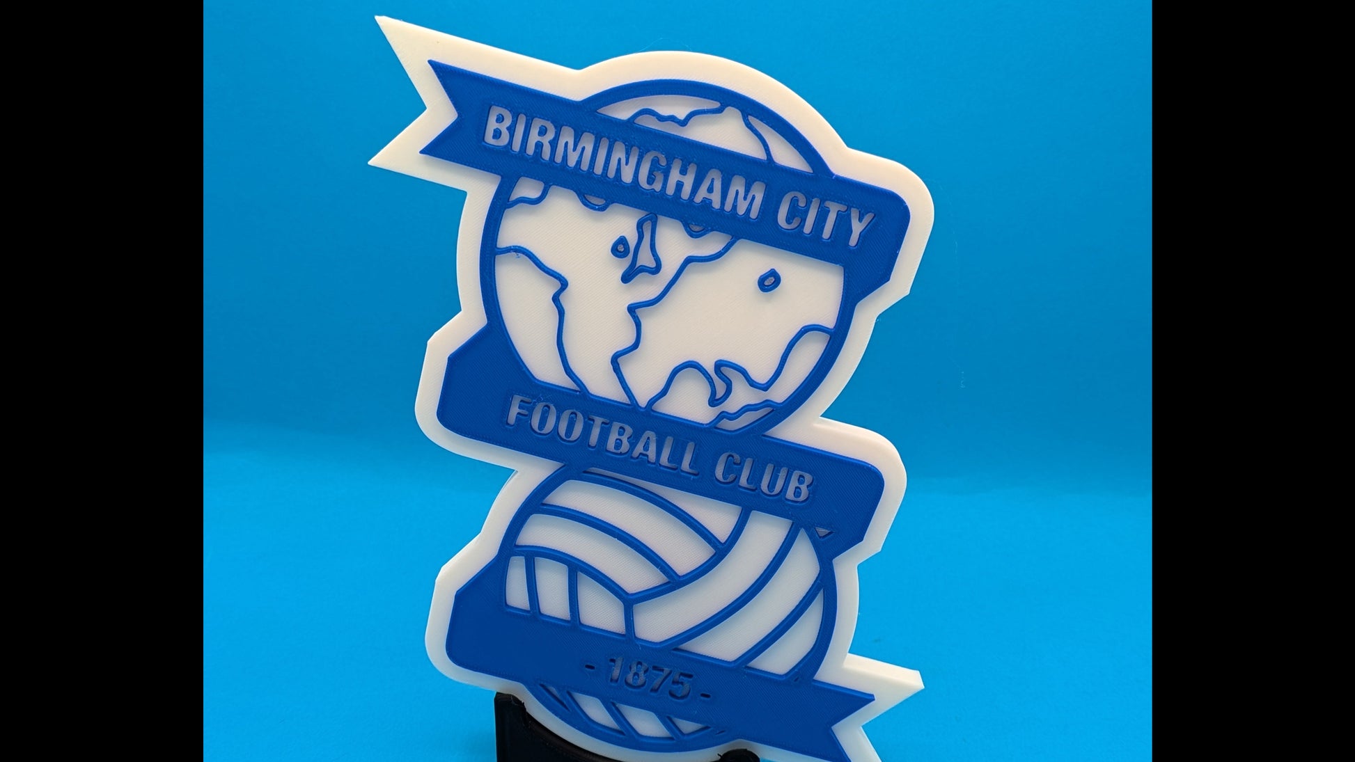 Birmingham City Football Club logo on a blue background