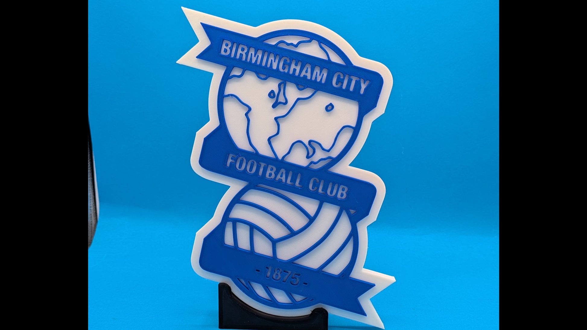 Birmingham City Football Club logo on a blue background
