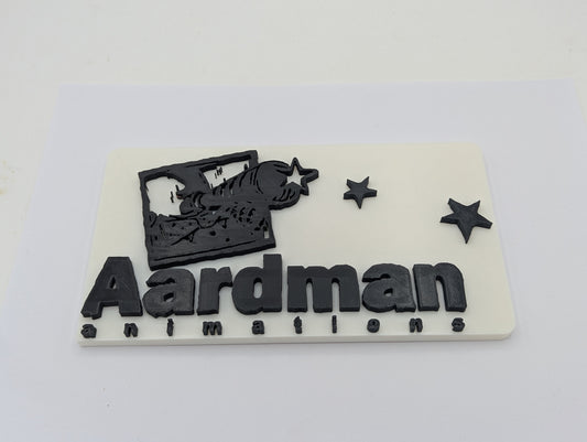 Aardman Animations  - 3D printed logo, wall mounted.