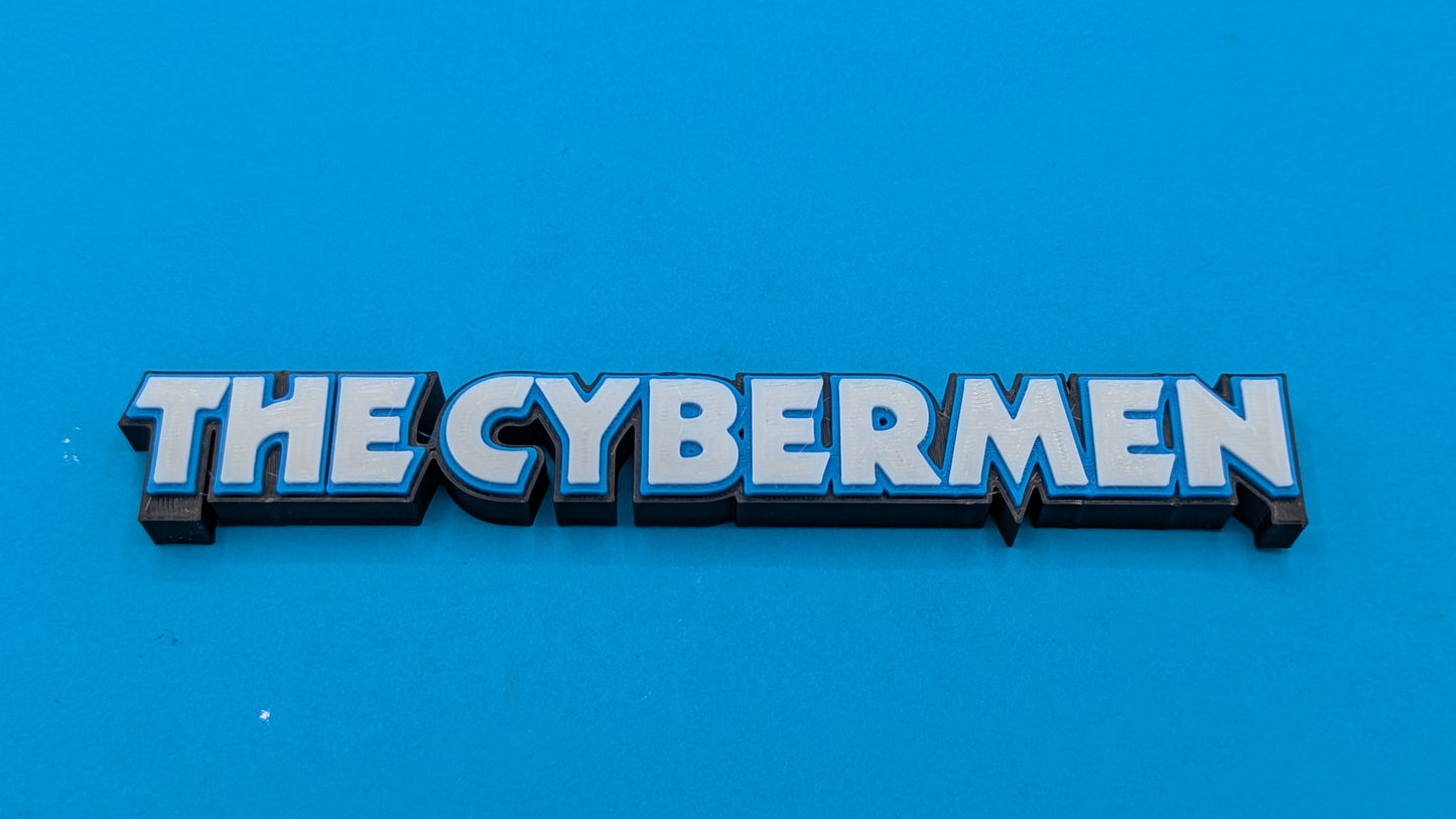 The Cybermen - 3D printed logo, desk or wall mounted.