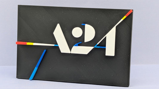 A24 - 3D printed movie studio logo for desk or wall display. V2