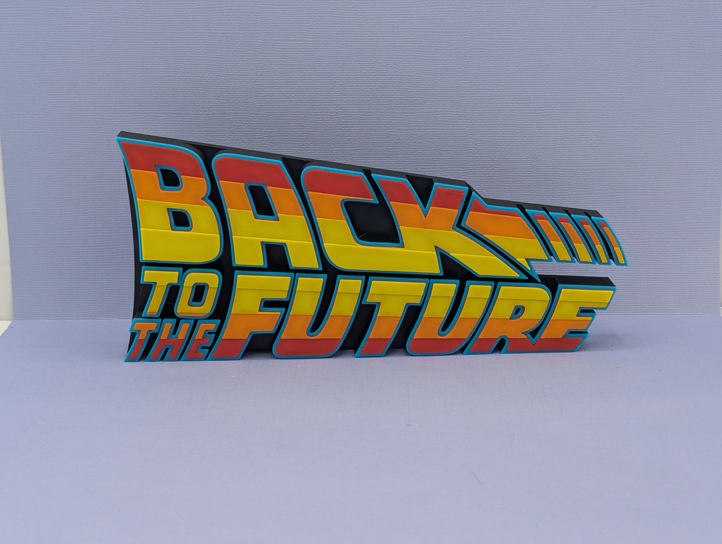 Back to the Future - 3D printed logo, desk or wall mounted.