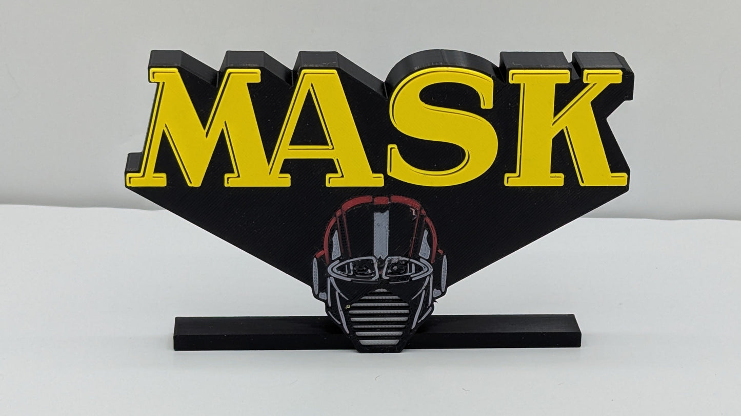 M.A.S.K (cartoon logo) - 3D printed logo, desk or wall mounted
