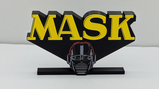 M.A.S.K (cartoon logo) - 3D printed logo, desk or wall mounted