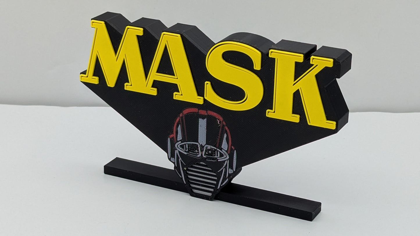 M.A.S.K (cartoon logo) - 3D printed logo, desk or wall mounted