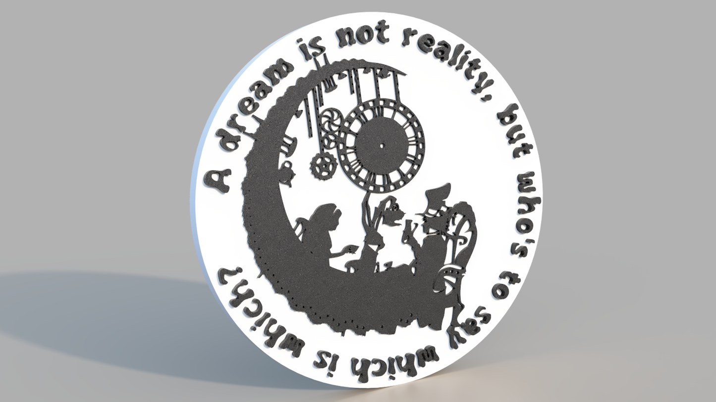 Alice in Wonderland - Hatters tea party. STL/3MF for 3d printing