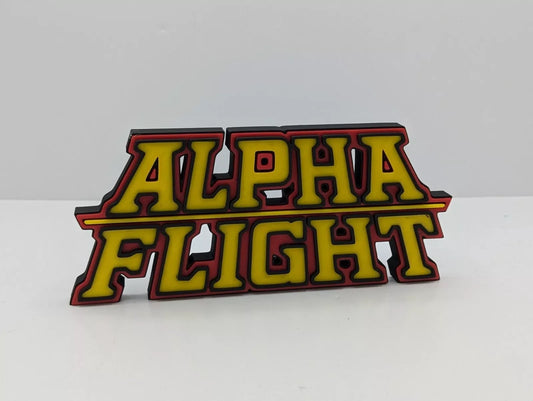 Alpha Flight - 3D printed logo, desk or wall mounted.