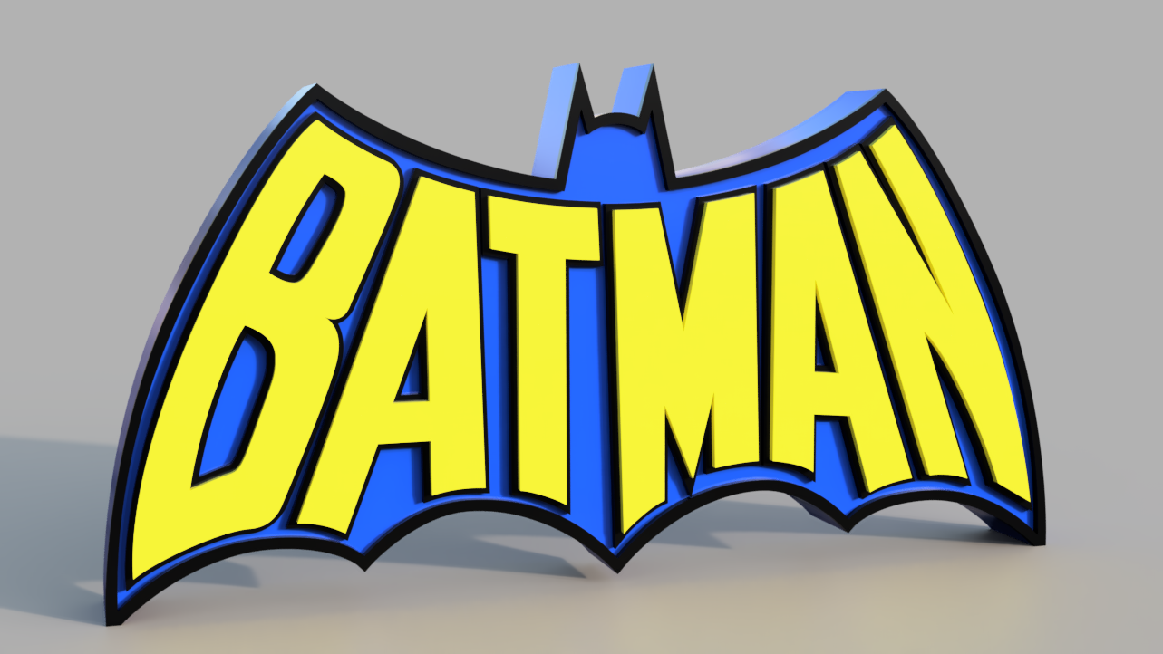 Batman 1970s comic logo . STL/3MF for 3d printing