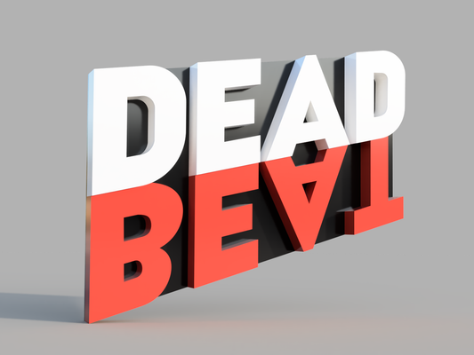 Dead Beat (theme park ride logo) . STL/3MF for 3d printing