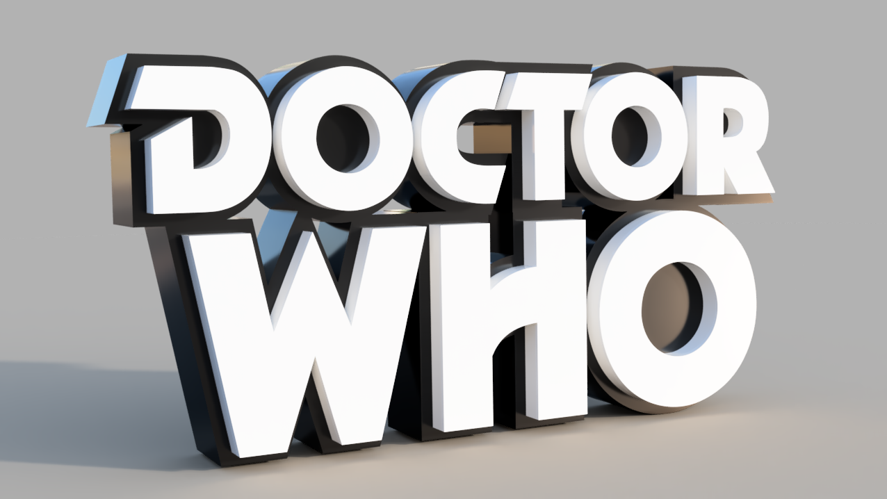 Doctor Who (classic 60s title card) . STL/3MF for 3d printing