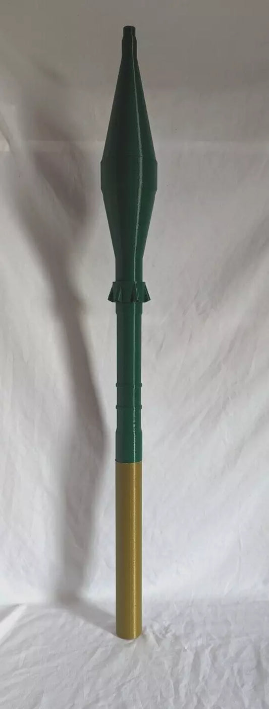 PLASTIC replica - RPG-7 with fins, booster charge and shipping cap. 3D printed