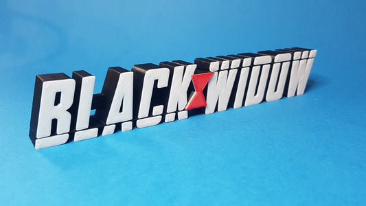 Black Widow - 3D printed movie/tv/comic logo.