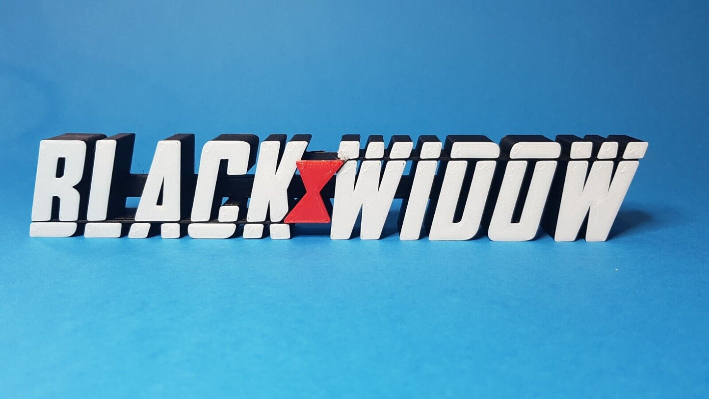 Black Widow - 3D printed movie/tv/comic logo.