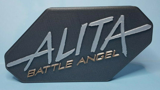 Alita: Battle Angel 250mm wide - 3D printed logo, desk or wall mounted.