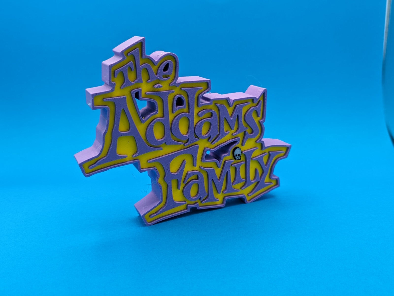 Addams Family (cartoon) - 150mm wide -3d Printed logo for desk or wall.* C1