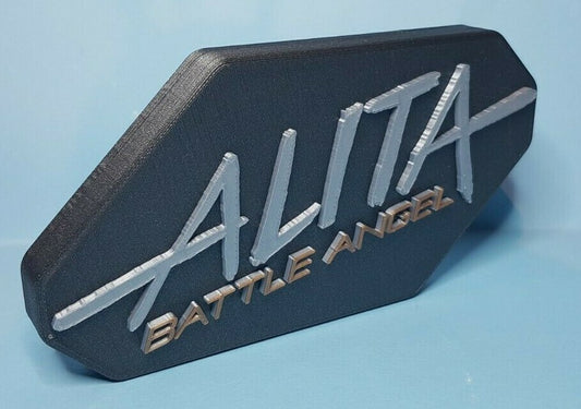 Alita: Battle Angel 250mm wide - 3D printed logo, desk or wall mounted.
