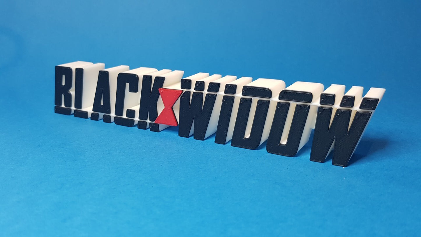 Black Widow - 3D printed movie/tv/comic logo.