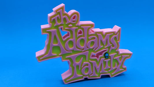 Addams Family (cartoon) - 200mm wide -3d Printed logo for desk or wall.* C2